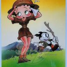 BETTY BOOP On Safari Postcard USA Vintage SPK33