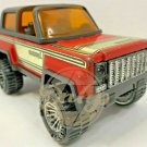 JEEP Buddy L Diecast Vehicle Red Body With Decals Orange Tint 1980s Hong Kong