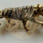 TIGER BIG CAT PIN Striped Cool Blue Rhinestone Eyes