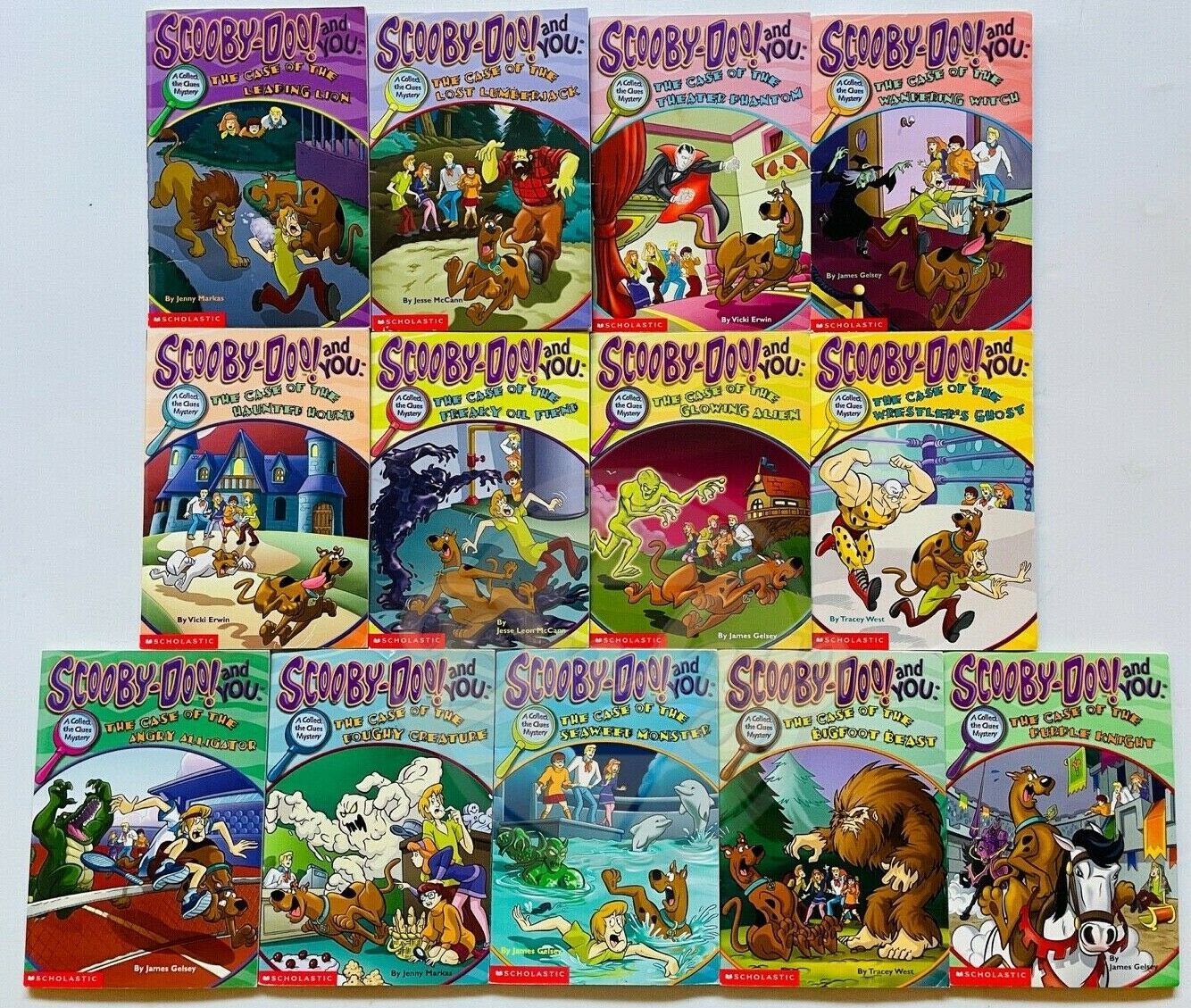 SCOOBY-DOO Paperback LOT (13) Scholastic First Printings 2000-2001 Made USA