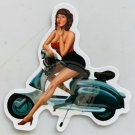 PIN UP GIRLS Scooter Blow Me A Kiss Sticker (1) Made USA
