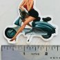 PIN UP GIRLS Scooter Blow Me A Kiss Sticker (1) Made USA