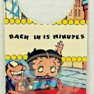 BETTY BOOP Back In 15 Minutes Do Not Disturb Door Sign 1988 Vintage SPK54