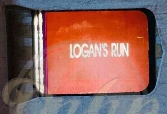 LOGANS RUN Title Card Theater Used 35mm Cell 2x2 Mounted USA 1976 PJ3