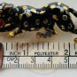 BLACK PANTHER Spotted Green Rhinestone Eye Pin Vintage 1940s 1950s