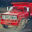 CHEVROLET MED DUTY TRUCKS 18x32 Dealership Sign Cardboard 1970s USA Vintage