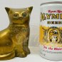 CAT Brass Ornamental Statue Bon Marche 1980s Vintage