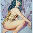 BETTY PAGE Pinup Art Metal Sign 11x15 Exclusive Robert Blue 1996 USA Vintage
