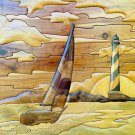 SAILORS SUNSET All Wood Art Roddy Hulon One Of A Kind Signed Dated