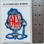OLY BEER GOLFER KEG Olympia Washington Sticker Vintage Made USA NOS