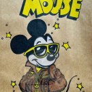MICKEY MOUSE Biker Sunglasses Leather Jacket Brown Paper Bag Disney Vintage