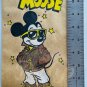 MICKEY MOUSE Biker Sunglasses Leather Jacket Brown Paper Bag Disney Vintage
