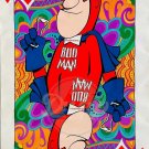 BUD MAN King Of Hearts Poker 30x20 Poster 1970s USA Vintage