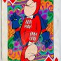 BUD MAN King Of Hearts Poker 30x20 Poster 1970s USA Vintage