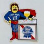 PABST Cool Blue Ribbon Man Decal/Sticker USA Vintage NOS With Wear 2