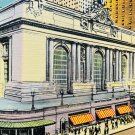 GRAND CENTRAL TERMINAL New York City Linen Postcard Blank USA Vintage