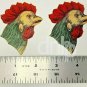 LADY JESTER CLOWN HORSE PELICAN ROOSTER Crafting Heads LOT (9) From Germany