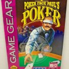 Sega Game Gear POKER FACE PAULS POKER Instruction Manual 1994 Made Japan Vintage