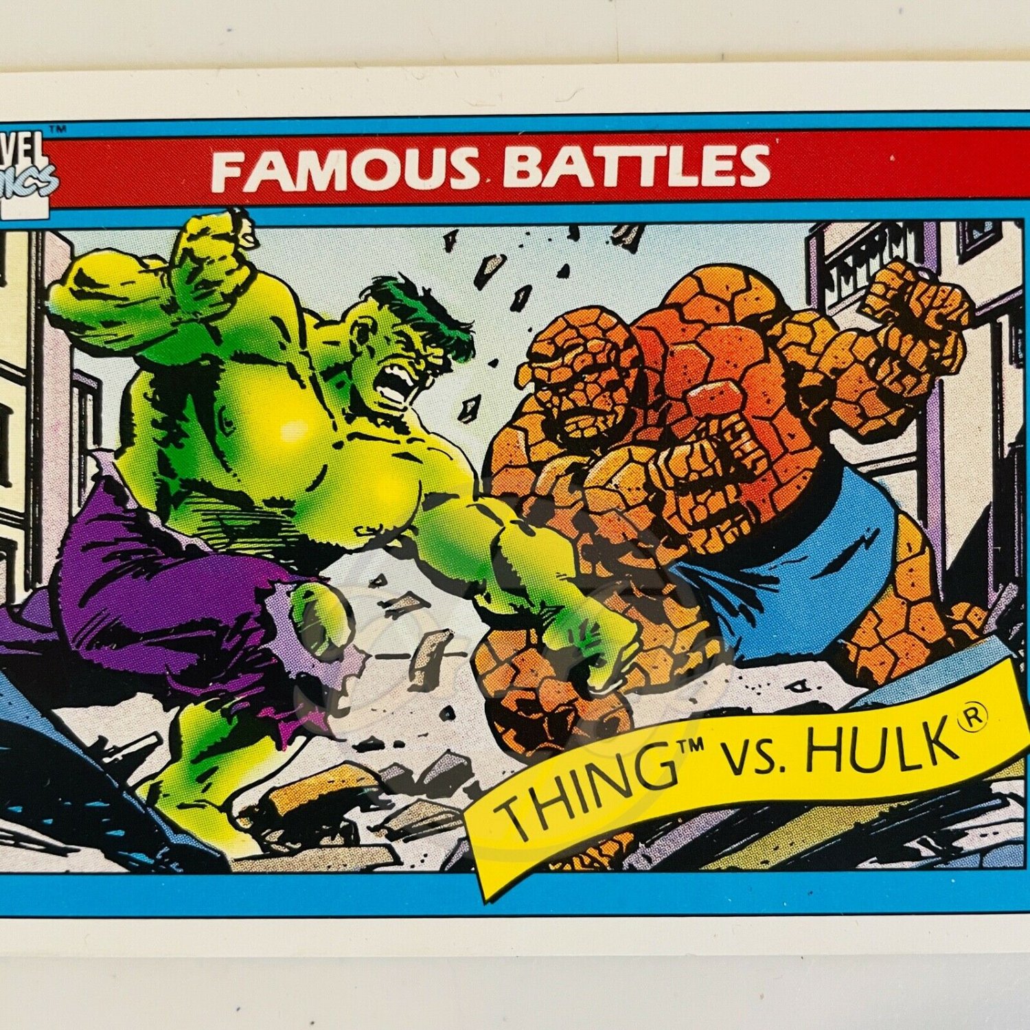 THE THING VS HULK Battles 88 Marvel Comics Impel Trading Card USA 1990