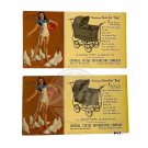 PIN UPS Kozee Kar King Advertising Card (2) Cedar Rapids Iowa Made USA Vintage