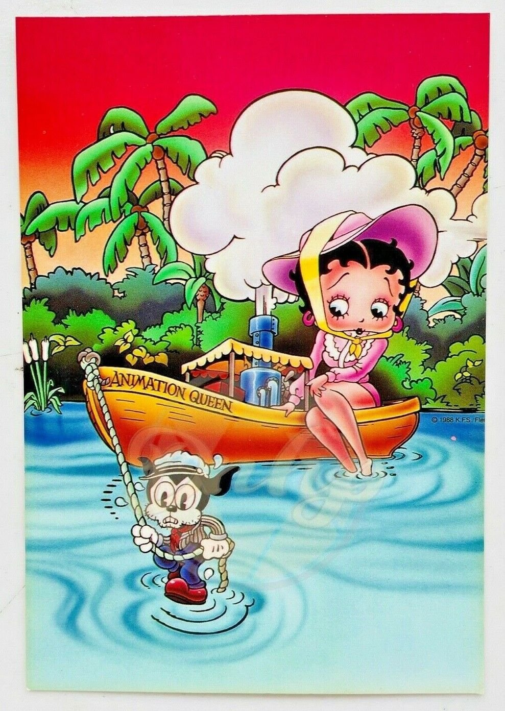 Betty Boop Animation Queen Postcard Nos 1988 Usa Vintage Spk53 