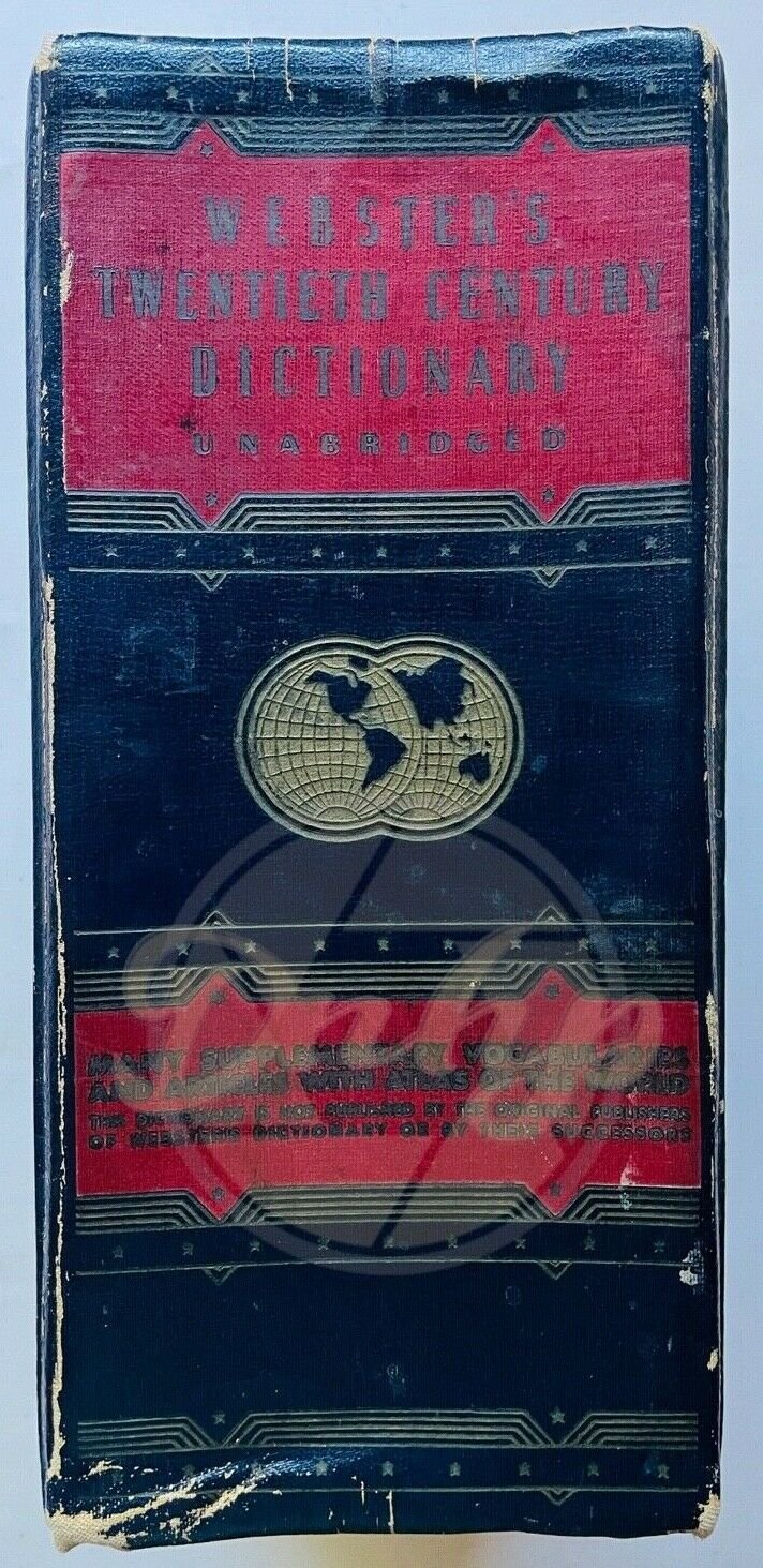 NEW TWENTIETH CENTURY Websters Dictionary Unabridged Printed USA 1940s