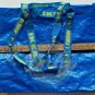 IKEA Large Carry Grocery 4 Handle Open Top Shopping Bag BLUE