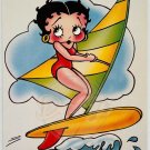 BETTY BOOP Surfs Up Postcard 1980s Classico USA Vintage SPK46