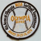 OLYMPIA BEER Softball Tournament 1970s Logo Patch Made USA Vintage