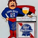 PABST Cool Blue Ribbon Man Decal/Sticker USA Vintage NOS 1