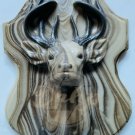 BUCK 9 Point Marbled Mt St Helens Ash 3D Wall Sculpture 1980s Made USA Vintage