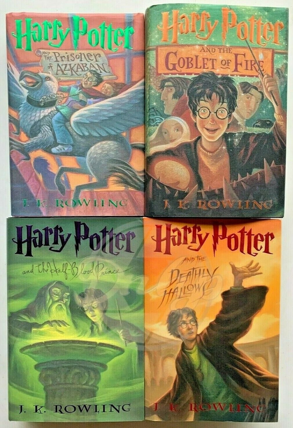HARRY POTTER YEARS 3 4 6 7 Hardcover Book Lot American Published First