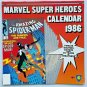 MARVEL 1986 12x12 12 Month Super Heroes Calendar With Centerfold Out Of Print