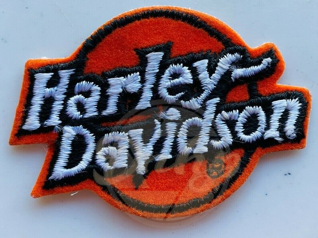 HARLEY-DAVIDSON Text Logo Patch Made USA