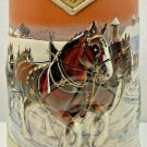 BUDWEISER CLYDESDALES Coach Holiday 3D Beer Mug Stein Ceramarte Brazil 1990s