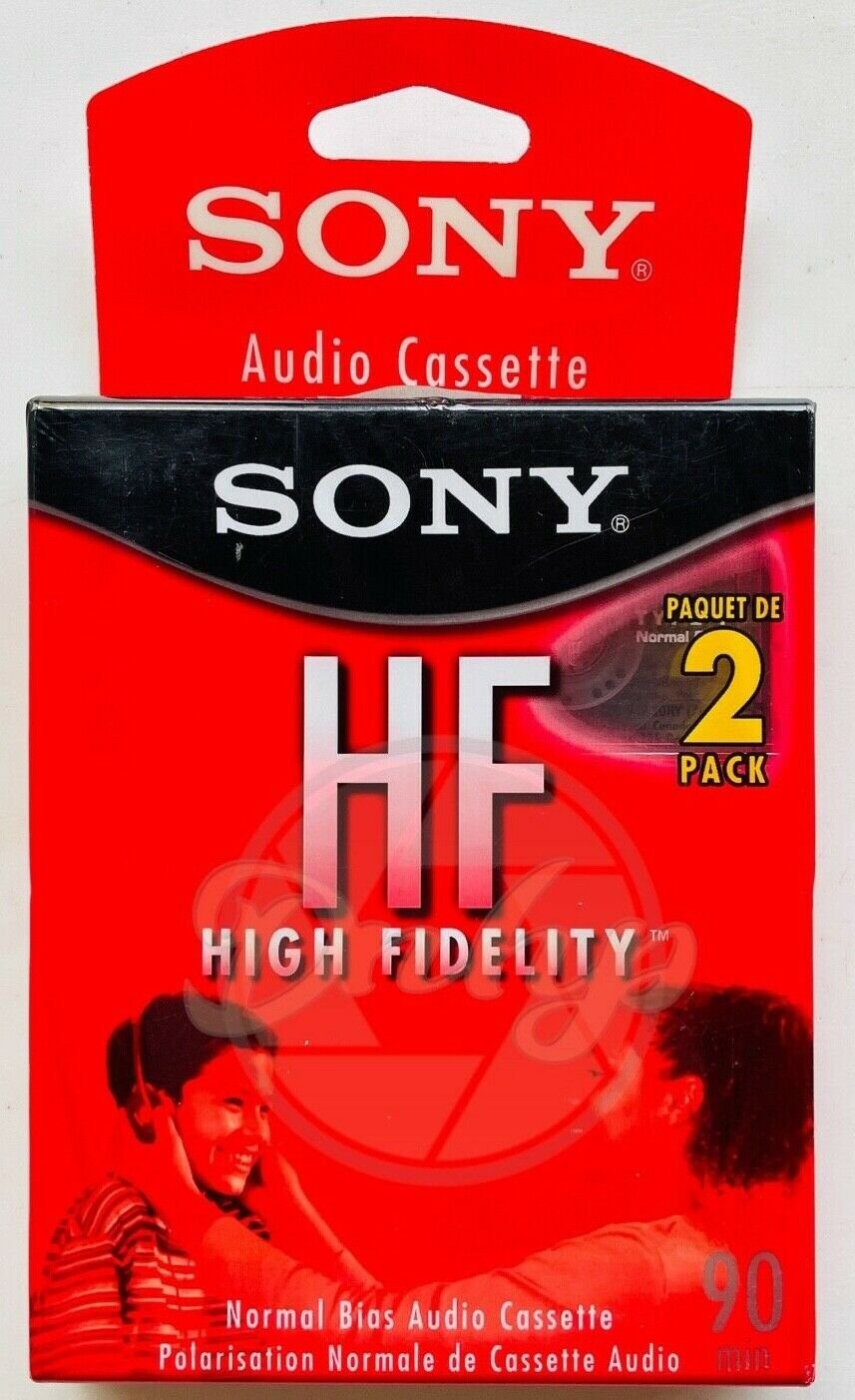 SONY AUDIO CASSETTE 2 Pack High Fidelity New Sealed C-90HFL/2B