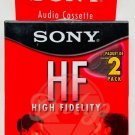 SONY AUDIO CASSETTE 2 Pack High Fidelity New Sealed C-90HFL/2B