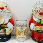 SANTA & MISSES CLAUS LOT (2) Red Nosed Christmas Candy Tin