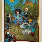 OZ Munchkin Party Dorothy Toto Glossy Postcard No Postmark USA NOS 1980s Vintage