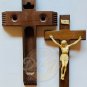 CHRIST On Wood Carved Cross Hidden Compartment Wall Hanger Vintage