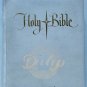 HOLY BIBLE Illustrated White King James Leather Bound 1960s USA Vintage