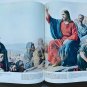 HOLY BIBLE Illustrated White King James Leather Bound 1960s USA Vintage