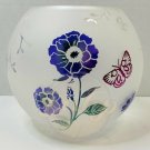 BUTTERFLY MEADOW Rose Bowl Vase Lenox Frosted Glass Vase NEW