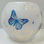 BUTTERFLY MEADOW Rose Bowl Vase Lenox Frosted Glass Vase NEW