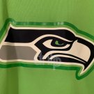 SEATTLE SEAHAWKS Athletic Wicking Tee Lime Green Majestic Cool Base Mens Medium