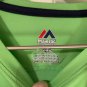 SEATTLE SEAHAWKS Athletic Wicking Tee Lime Green Majestic Cool Base Mens Medium