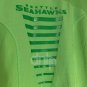 SEATTLE SEAHAWKS Athletic Wicking Tee Lime Green Majestic Cool Base Mens Medium