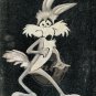 WILE E COYOTE ROAD RUNNER Velvet Wood Framed Looney Tunes Art Vintage USA