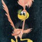 WILE E COYOTE ROAD RUNNER Velvet Wood Framed Looney Tunes Art Vintage USA