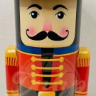 NUTCRACKER Shaped Christmas Tin For Candy Peanuts Holiday Goodies